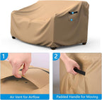 Heavy Duty Patio Sofa Cover, Mrrihand 2-Seater Outdoor Sofa Loveseat Cover - Image 3