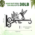4-Pack Aesthetic Plant Hangers Outdoor – 10 Inch Metal Hanging Plant Bracket - Image 4