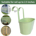 Balcony Hanging Planters Flower Pots, Fence Pot Hanging Plant Holders - Image 6