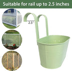 Balcony Hanging Planters Flower Pots, Fence Pot Hanging Plant Holders - Image 4