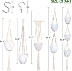 IGaiety Macrame Plant Hanger 5 Pcs Indoor Outdoor Hanging Plant Holders - Image 2