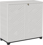 ADDOK Indoor Outdoor Plastic Storage Cabinet 34"x15"x34" by ADDOK