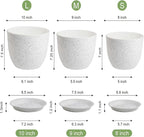 10/9/8 inch Medium Plant Pots, Flower Pots - Image 3