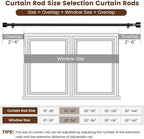 1' Diameter Matte Black Curtain Rod, 30-60 inch, Fits 30-54 Windows, Heavy Duty - Image 3
