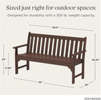 POLYWOOD GNB60MA Vineyard 60" Bench - Image 3
