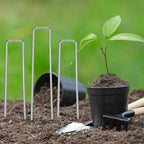 HongWay 300 Pack Landscape Staples 6 Inch, Galvanized Garden Staples Pins - Image 7
