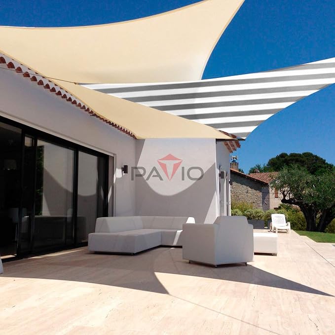 Patio Paradise 17' x 17' x 17' Sun Shade Sail Triangle Canopy Shade Cloth - Image 5