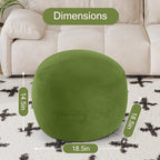 MeMoreCool Round Stuffed Pouf Ottoman Foot Rest, Floor Pouf Foot Stool - Image 3