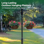 T4U Hanging Planters for Outdoor Plants, 12 Inch 4 Pack Fabric Hanging Baskets - Image 8