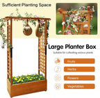 Raised Garden Bed Wooden Patio Planter - Image 8