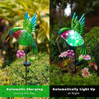 dreamysoul Outdoor Solar Hummingbird Garden Lights, Decorative Hummingbird - Image 3