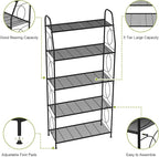 5 Tier Plant Stand Indoor Outdoor, Heavy Duty Plant Shelf, Metal Mesh Tall - Image 6