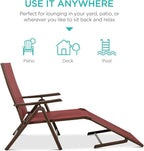 Best Choice Products Set of 2 Outdoor Patio Chaise Lounge Chair Adjustable - Image 6