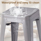 Stackable Metal Bar Stool Backless Indoor-Outdoor Counter Stools Fullmetal - Image 5