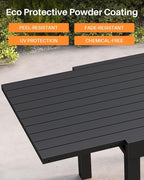 Patio Aluminum Extendable Dining Table, Rust-Free Expandable Outdoor Dining - Image 7