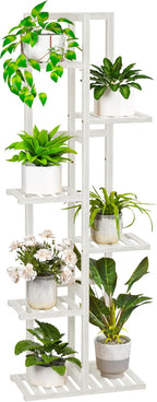 6 Tier Bamboo Plant Stand Indoor, Wood Tall Flower Holder Corner Tiered Plant by ROMGUAR+CRAFT