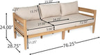 Christopher Knight Home Kavets 76.25'' W Outdoor 3 Seater Sofa - Image 2