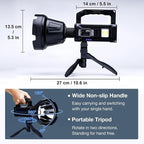 Solar Rechargeable Spotlight, 000L High Lumens Led Spot Lights Outdoor Handheld - Image 5