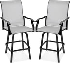 Best Choice Products Set of 2 Swivel Barstools, Bar Height Outdoor Chairs by BestChoiceProducts
