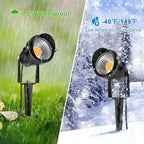 LightingWill 5W LED Landscape Lights, Warm White 3000K-3500K, Waterproof DC 12V - Image 5