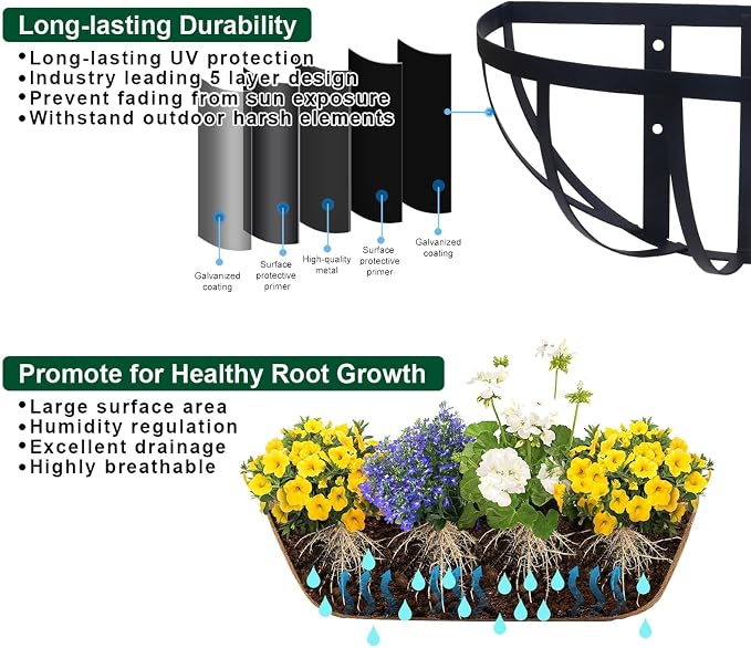 30'' Window Box Railing Planter - Image 7