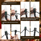 60 Pcs 5 Inch Christmas Light Stakes Universal Yard Lawn Holiday Light Stakes - Image 3