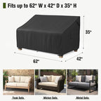 MR.COVER 2-Seater Patio Loveseat Cover, Patio Furniture Covers Waterproof - Image 2