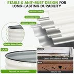 Galvanized Raised Garden Bed Outdoor |17'' Tall Planter Box Outdoor - Image 5