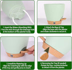 Self-Watering Plant Pots for Indoor Plants: 5/6 Inch Plastic Planter - Image 5