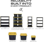 CX Black & Yellow, 5-Tier Heavy Duty Plastic Storage Shelves that Support up to - Image 9