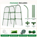Cucumber Trellis for Raised Bed, U-Shape Garden Arch Metal Support for Climbing - Image 6
