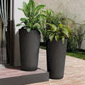 23.6" Tall Planters for Outdoor Plants, Large Outdoor Planters for Front Porch by Outdoorchairs