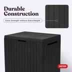Keter City 30 Gallon Resin Outdoor Storage Box & Patio Side Table - Image 7