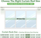 Curtain Rods for Windows 72 to 144, 1 Inch Adjustable Heavy Duty Long Window - Image 7