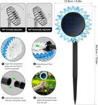 Outdoor Solar Lights, 2 Pack Led Solar Sunflower Lights, Stake/Wall 2-in-1 - Image 5