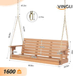 VINGLI Heavy Duty 1600 LBS HDPE Porch Swing Outdoor - Image 4