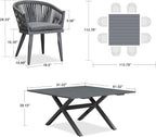 PURPLE LEAF 9 Pieces Outdoor Dining Set - Image 7