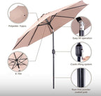 Backyard Expressions 9 ft. Patio Umbrella, Market Table Umbrella w/Tilt and - Image 2