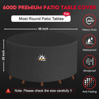 Zettum Round Patio Table Cover 48 Inch - Image 2