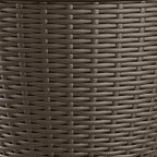 Suncast 4 Pack Wicker Planter w/ Drillable Drain Holes, Decorative - Image 9
