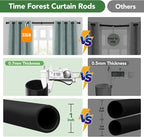 Time Forest Black Curtain Rods for Windows 28 to 48 Inch, 1 Inch Diameter - Image 9