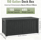 Outdoor Storage Box, Resin Deck Boxes Indoor and outdoor, Waterproof Storage - Image 2