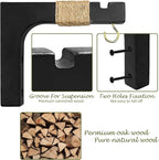 2 Pack Plant Hanger Hooks for Indoor Hanging Plants, Farmhouse Wooden Hanging - Image 4