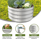 2x2x1ft Round Galvanized Raised Garden Bed Outdoor Metal Planter Box Raised Beds - Image 4