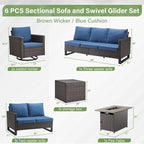 Belord 6-Piece Outdoor Sectional Furniture Set - Image 2