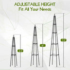Obelisk Trellis for Climbing Plants Outdoor, 6 Ft Garden Trellis for Potted - Image 3