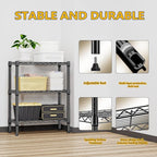 750 lbs 3 Tier Shelf Metal Storage Shelves Wire Rack Closet Organizers - Image 7