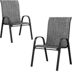 UDPATIO Patio Chairs Set of 2, Stackable Outdoor Dining Chairs by UDPATIO
