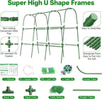 Cucumber Trellis for Raised Bed, U-Shape Garden Trellis for Climbing Plants - Image 3