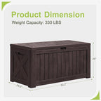 Greesum 120 Gallon Deck Box, Resin Outdoor Storage Container - Image 6